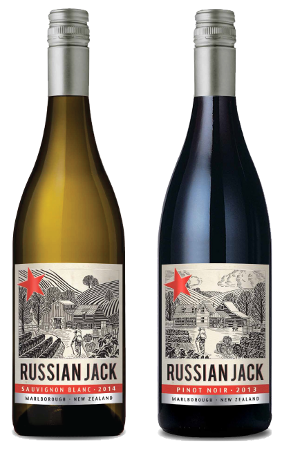 Russian Jack Sauvignon Blanc and Pinot Noir